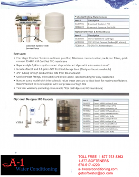 Greentech System 4 Reverse Osmosis Water Purification System